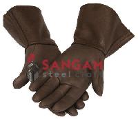 BROWN LEATHER HISTORICAL GLOVES