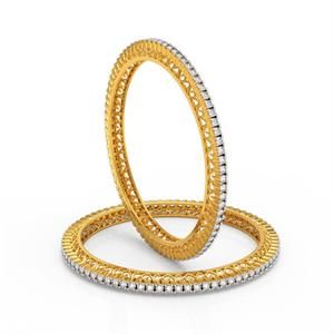 Enchanted Diamond Gold Bangles