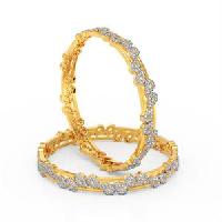 Diamond Gold Bangles Queen