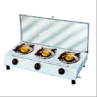 triple burner gas stove triangular