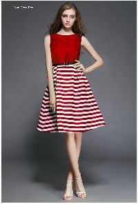 D-88 Creta Red Ladies Dress