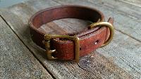 leather dog collar belt