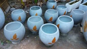 cement planter pot