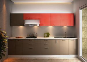 straight modular kitchen