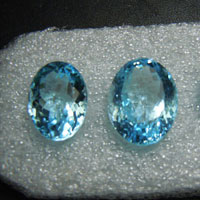 Blue Topaz Cut Stone - Oval Shape