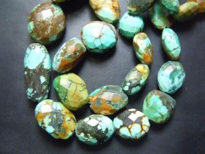 Turquoise Faceted Oval Beads