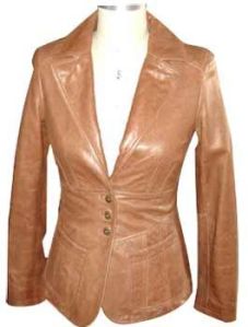 Ladies Wax Lambskin Casual Coat