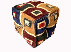 Chenille Pouf