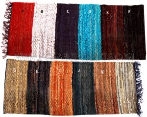 Leather Flat Weave Rugs