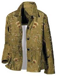 Dupion Silk Embroidery Jacket