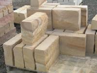 yellow sandstone blocks