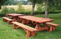 picnic tables