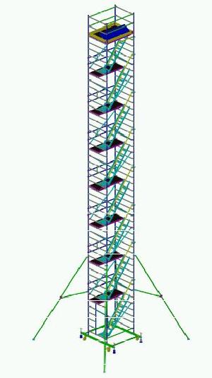 16 Mtr Span Stairway Aluminium Scaffolding