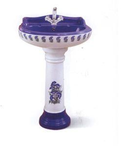 Printed Designer Pedestal Wash Basin