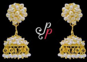 Beautiful traditional seed pearl jhumkas