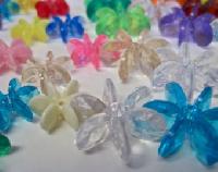 plastic flower beads