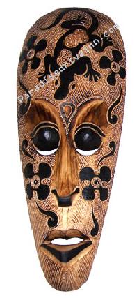 wooden painted masks