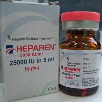 Heparen 5000 IU/ml-25000 iu in 5 ml