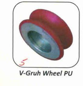 PU and Rubber V-Gruh Wheel