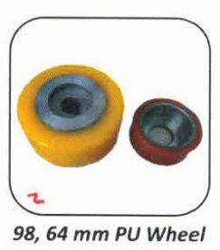 PU and Rubber 98 x 64mm Wheel