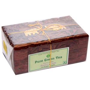 Green Tea in Handcrafted Wooden Box