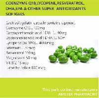 Co enzyme Q10 Lycopene DHA EPA Softgels capsule