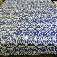 Blue Colored Ikat Bed Cover