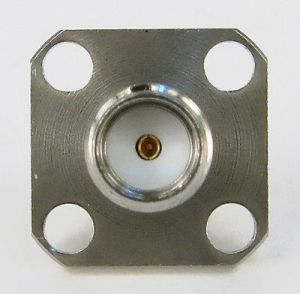 SMA Connector Female 4 Hole Square Panel 12 Mm Teflon