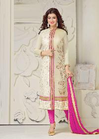 Pink Embroidered Un Stitched Straight Suit