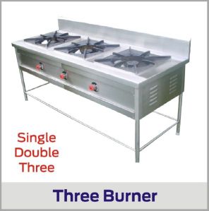 three burner gas range