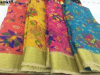 Poli cottons in Floral design saree