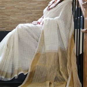 Jari linen saree