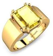 Yellow sapphire ring