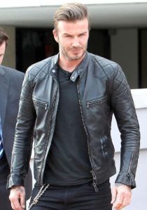 Mens David Beckham Leather Jacket