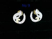 Brass American Diamond Ear Studs