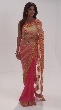 Pink saree