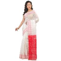 Cotton Silk Dhakai Jamdani Handloom Saree