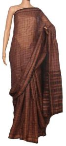 Linen Plain Sarees With Blouse