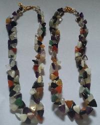Agate Triangle shape beads necklaces