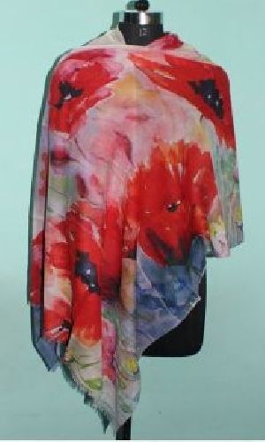 Printed Wool Silk Shawls