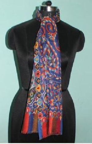 Printed Wool Silk Stoles