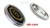 Oval Shape Metal Badge Black Color for Leather Accessories