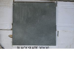30X30 Black Slate Stone