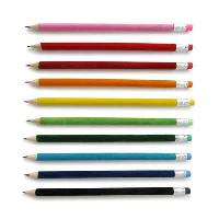 Velvet coated polymer pencils