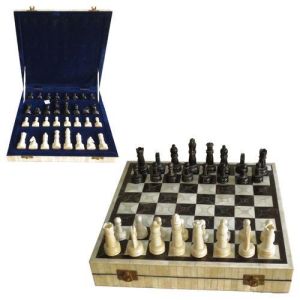 Bone and Horn Chess Set