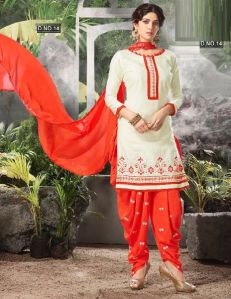 Designer Embroidery Work Cotton Salwar Suit