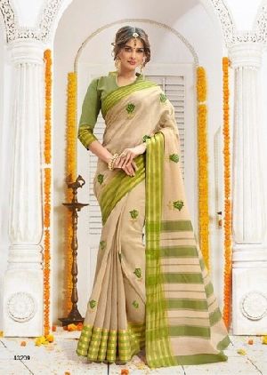 Embroidery Work Weaving Silk Sarees