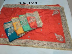 Patch Stone Work Saree