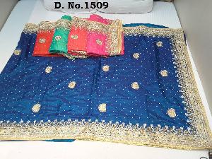 Wholesaler of Designer Stone Work Sarees