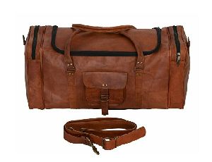 Duffel holdall travel sports overnight leather bag